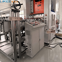 Machine automatique de fabrication de barquettes en aluminium robuste de 80 tonnes à structure en H pour barquettes de 660 ml avec PLC Mitsubishi LK-T80