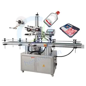 OCEAN Desktop Automatic Brand Plane Can Top Lid Round Box Egg Carton Sticker Label Applicator Machine for Mylar Bag