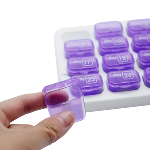 Boîte de <span class=keywords><strong>pilulier</strong></span> en plastique PP de couleur personnalisée directe d'usine de Ningbo capacité mensuelle hebdomadaire de 31 jours - Product Image 5