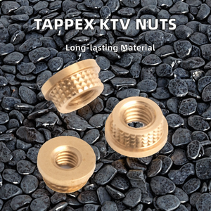 Insert fileté en cuivre Tappex KTV pressé à froid, écrou en laiton moleté avec plastique, tailles 0006M3 0006M4 0006M5 0006M6 0006M8 - Product Image 2