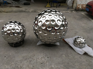 Tùy Chỉnh Lớn Nhựa Sợi Thủy Tinh Kim Loại 3D Thủ Công Mỹ Nghệ Ngoài Trời Trang Trí Công Viên Câu Lạc Bộ Golf Trang Trí Nội Thất Lớn Thép Không Gỉ Golf Bóng Điêu Khắc - Product Image 5