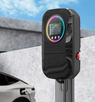 Nuevo Cargador Portátil para Vehículos Eléctricos de 11KW Tipo 2 con Pantalla a Color, Luz LED Redonda y Conector, para Hogar y Garaje