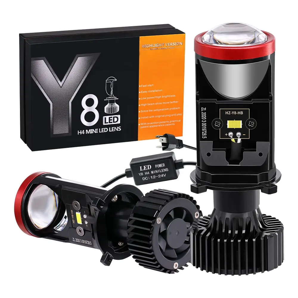 Sunshiny Y8 H4 360 luz Led Canbus ampolla 6000K 40W reemplazo halógeno Mini Auto lámpara H4 bombilla de faro Led para coche