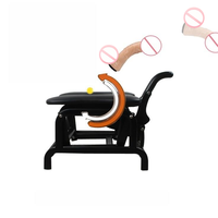 Chaise sexuelle manuelle oscillante pour femmes, machine de masturbation vibrante avec ventouse et faux pénis pour femmes