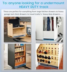 Undermount nhiệm vụ nặng nề ngăn kéo Slide đường sắt dưới gắn đầy đủ mở rộng RUNNERS Hidden glides cầu thang tủ Tủ tủ quần áo - Product Image 6