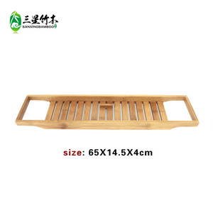 Estante de almacenamiento para bañera de bambú y madera, estante organizador para bañera, bandeja de bambú para teléfono para spa en la bañera, soporte para bañera - Product Image 4