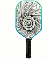 Raquette de pickleball thermoformée personnalisée ET207, motif tourbillon optique monochrome, pour l'art urbain, cadeau sportif, vente en gros OEM, boutique