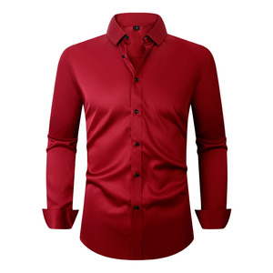 Camicia Casual da <span class=keywords><strong>Uomo</strong></span> a Quadri Elastica e Comoda Primavera-Autunno 2026, Manica Lunga, Alta Qualità, Moda Maschile - Product Image 3