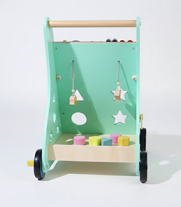 Juego Montessori Educativo para el Aprendizaje Temprano, Centro <span class=keywords><strong>de</strong></span> Actividades Multifuncional para Bebés, Andador <span class=keywords><strong>de</strong></span> Madera para Bebés - Product Image 2