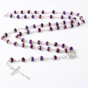 Mân Côi Đỏ San Hô, Tràng Hạt Thánh Giá Công Giáo Chuỗi Hạt Mân Côi - Product Image 2