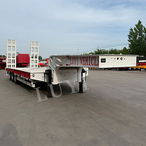 Vente directe d'usine, semi-remorque à plateau surbaissé personnalisable, grande capacité, acier robuste, 3/4/5/6 essieux, 60/80/100 tonnes - Product Image 5