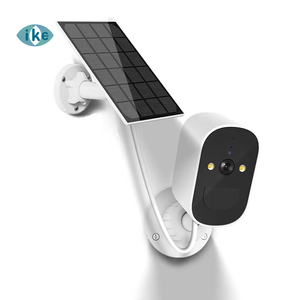 Icsee กล้องแบตเตอรี่ Wi-Fi 4MP กันน้ำมองเห็นกลางคืนเตือน PIR บันทึกเสียงการ์ด TF สำหรับรักษาความปลอดภัยในบ้าน