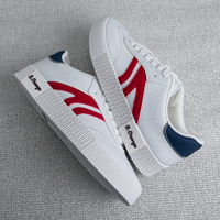 Baskets décontractées pour hommes à plateforme, tige en PU avec accent latéral en PU, semelle en PVC, chaussures de skate tendance pour hommes