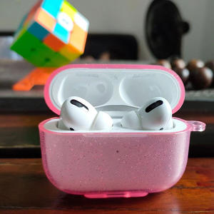 Étui de protection intégrale <span class=keywords><strong>en</strong></span> TPU peint UV avec logo personnalisé, conception divisée tout-<span class=keywords><strong>en</strong></span>-un pour écouteurs sans fil compatibles avec les 1ère, 2ème, 3ème et 4ème générations (3 Pink) - Product Image 6