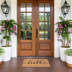 Alfombra de Entrada Resistente Antideslizante 100% Fibra de <span class=keywords><strong>Coco</strong></span> Natural con Respaldo de PVC para Puerta Principal 40x60cm - Product Image 1