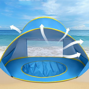 Logo personnalisé Tente <span class=keywords><strong>de</strong></span> plage pliable portable avec protection UV <span class=keywords><strong>Abri</strong></span> soleil Tente <span class=keywords><strong>de</strong></span> <span class=keywords><strong>piscine</strong></span> pour enfants - Product Image 3