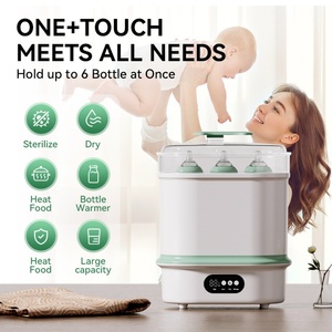 เครื่องนึ่งฆ่าเชื้อขวดนมและจุกนมอัตโนมัติสำหรับใช้ในบ้าน 2-in-1 พร้อมฟังก์ชั่นอบแห้งและหน้าจอแสดงเวลา - Product Image 3