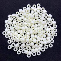 Perles en vrac en acrylique couleur macaron, forme baril, grand trou, 5x8mm, pour bracelets d'enfants et fournitures d'artisanat - Vente en gros