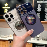 Étui de téléphone portable magnétique tout-en-un en PC mat AG Nano HY436 avec grande fenêtre pour Apple 15 Goggles Nano Matte