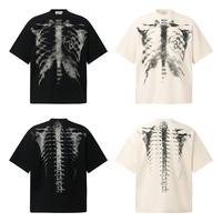 T-shirt ample à manches courtes pour homme, style rétro américain, mode urbaine pour couple, en tissu gaufré, design amusant