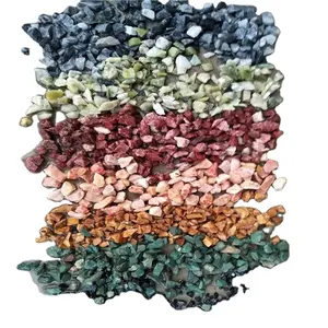 Petits boules de gravier agates colorées naturelles, 25 pièces