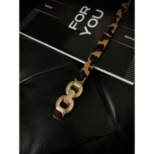 Fiori Double Buckle Women's <b>Belt</b> Synthetic Leather Leopard Print Gold <b>Chain</b> Wedding <b>Belts</b> Adult Standard Size - Product Image 3