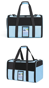 ODM Hafif Oxford Evcil Hayvan Taşıma Çantası Açık Hava Küçük Hayvanlar İçin Düz Desenli Fermuarlı Kafes, Nefes Alabilen File Tasarım - Product Image 5