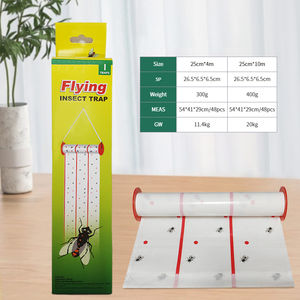 強力粘着剤付きハエ取りロール（25×400cm/25×1000cm）在庫あり！家庭用ハエや昆虫に最適！ - Product Image 1