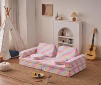 Jela Regenbogen muster 8 Stück pro Set Kinder modulare Schaumstoff-Spiel couch mit Dreiecken & Armlehnen & Kreisen für Kinder Schiebe festungen