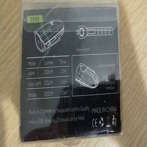 Lampe avant de vélo à LED avec haut-parleur, klaxon rechargeable par USB pour VTT - Product Image 5