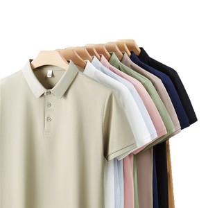 Camiseta Polo Ruishidun de Manga Corta con Cuello Camisero, Color Sólido, Seda de Hielo y Algodón, Uniforme para Hombre y Mujer, Tallas S M L XL XXL XXXL 4XL - Product Image 5