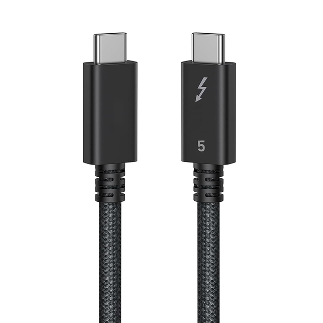 High Speed 80Gbps Prime Thunderbolt 5 Cable 240W Shielded USB-C to USB-C for Computer and MacBook