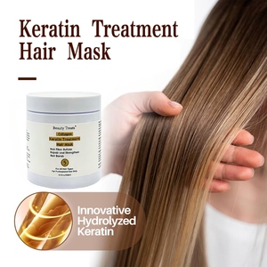 Crema Reparadora Capilar Orgánica Beauty Treats <span class=keywords><strong>de</strong></span> 500 ml con Colágeno, Biotina, <span class=keywords><strong>Aceite</strong></span> <span class=keywords><strong>de</strong></span> Argán y Queratina, Nutritiva e Hidratante para Cabello Dañado - Product Image 1