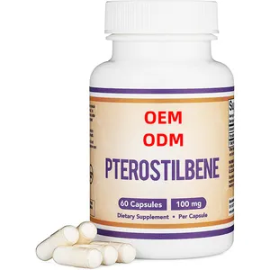 Supplément de Ptérostilbène Capsules de 100mg 60 Capsules Supérieur au Resvératrol Antioxydant pour la Longévité