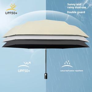 Parasol LM-L <span class=keywords><strong>ultra</strong></span>-léger portable anti-UV pour femmes <span class=keywords><strong>Mini</strong></span> parapluie compact à trois plis pour cadeaux d'affaires pluie ou brillance - Product Image 4