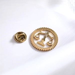 Broche de Aço Inoxidável Geométrico Circular para Homens com Certificação CE, Acessório de Terno, Broche de Flor para Peito - Product Image 5
