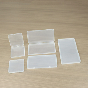 Transparent Plastic <b>Storage</b> <b>Boxes</b> Rectangle Covered Office Organizer Parts Packaging Box Art Paint Tool Accessory Card Organizer - Product Image 2