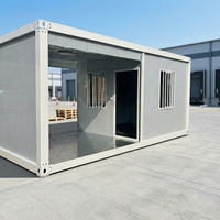 Maison conteneur modulaire préfabriquée 40 pieds, conception intégrée, bureau mobile détachable pour usage d'urgence et temporaire