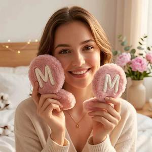 Miroir de poche rond personnalisé en peluche douce, cadeaux mignons pour demoiselles d'honneur, mini miroir de maquillage - Product Image 2