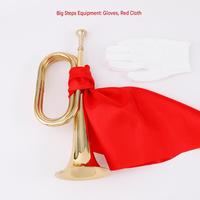Wholesale Bugle Calls Assault Old-Fashioned Assembly Brass Horn Props Trumpets Musical Instruments for Professional