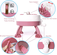 Machine à tricoter circulaire manuelle 48 aiguilles avec manivelle pour DIY maison, écharpes, chaussettes, bonnets et loisirs cr