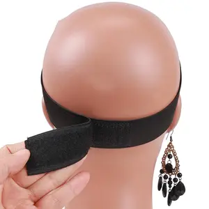 Bandeau élastique à cheveux, outil Frontal réglable, avec Logo personnalisé, en usine, pour tenir les perruques facilement pliable