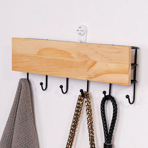 Porte-clés <span class=keywords><strong>mural</strong></span> en métal et bois, étagère murale, décoration mignonne, cintre, organisateur de vêtements, rangement pour la chambre - Product Image 5