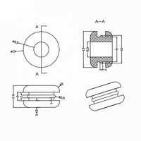 Passe-câble en caoutchouc silicone étanche de 11 mm pour armoire, personnalisé en usine