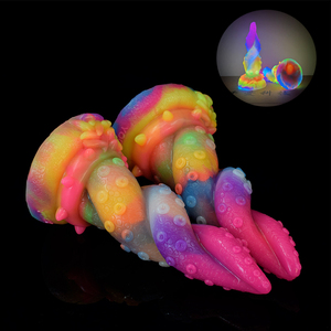 2022 YOCY Seri Naga Kuning Fantasi 324G <span class=keywords><strong>Penis</strong></span> Karet Bercahaya Dalam Gelap Glow In The Dark untuk Lesbian - Product Image 1