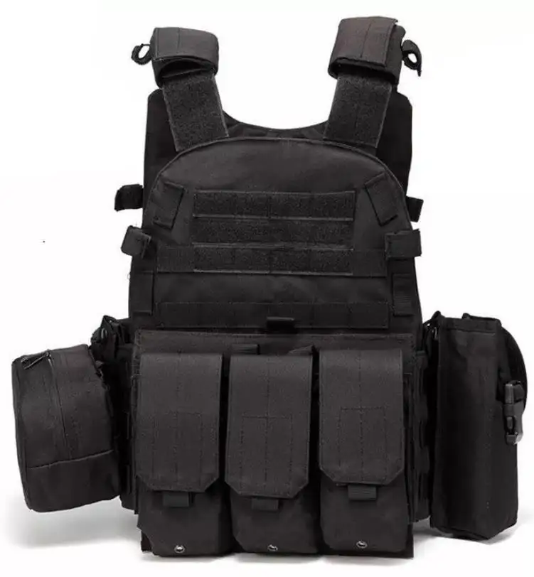 Gilet de Protection de sécurité pour opérateur modulaire tactique Oxford gilet tactique Molle de transporteur de plaques d'extérieur