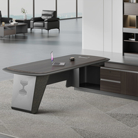 Fabbrica di Mobili per Ufficio KMJ, Scrivania Direzionale di Lusso a Forma di L, Design Moderno di Alta Gamma per Manager e CEO