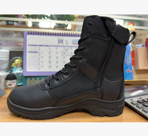 Botas Negras Personalizadas TSB204 con Cierre Lateral, Zapatos de Entrenamiento Resistentes para Hombre - Product Image 2