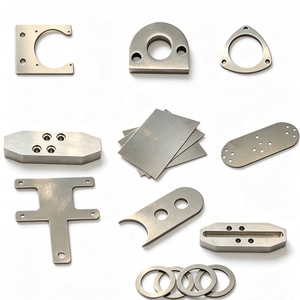 Composants découpés au laser sur mesure en tôle d'acier inoxydable 304, joint circulaire, perçage et pliage non standard, finition brossée - Product Image 1