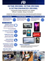 Pantalla Holográfica Transparente Táctil Profesional de 14 Pulgadas Octab 3566 2+32 para Señalización de Tiendas Minoristas